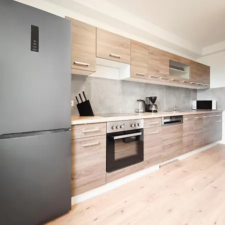 Tolstov - 3 - Kitchen - Dining - 25 Min To Messe Dus Apartman *